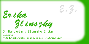 erika zlinszky business card